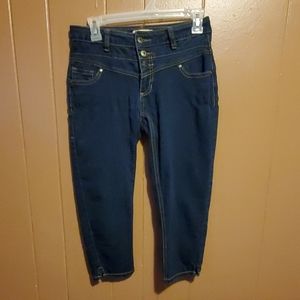 Denim Blue Jean Capri Pant Slacks
